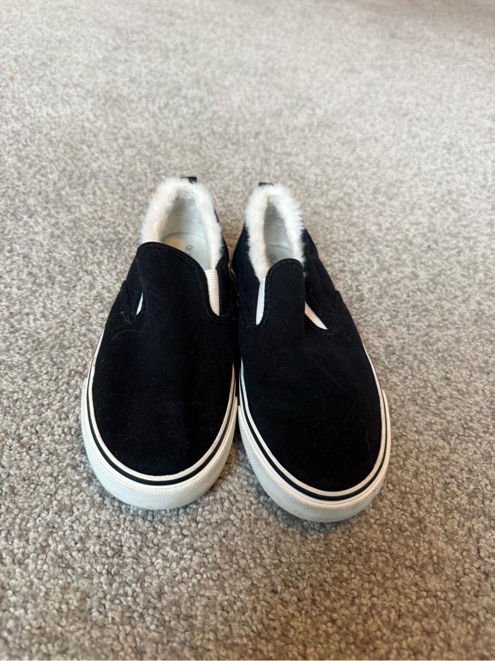 Old Navy Black Slip-On Fur-Lined Kids Shoes